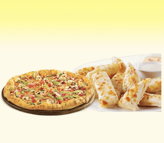 14'' 3 Toppings Pizza, 14'' Garlic Finger Combo