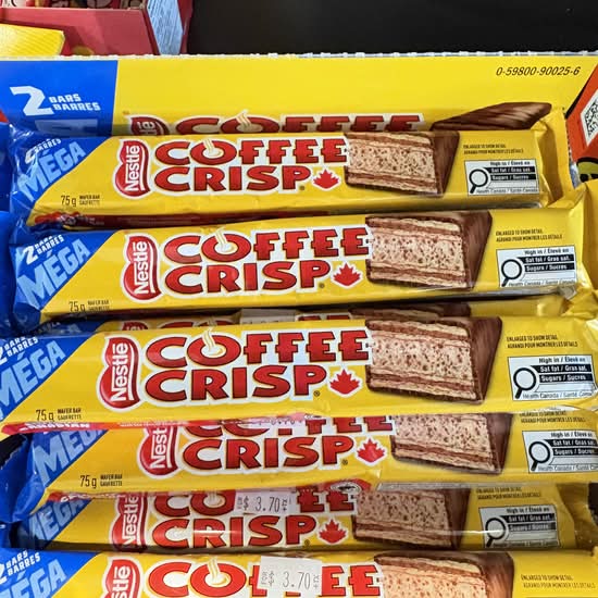 Coffee Crisp- 2 Bars 75g