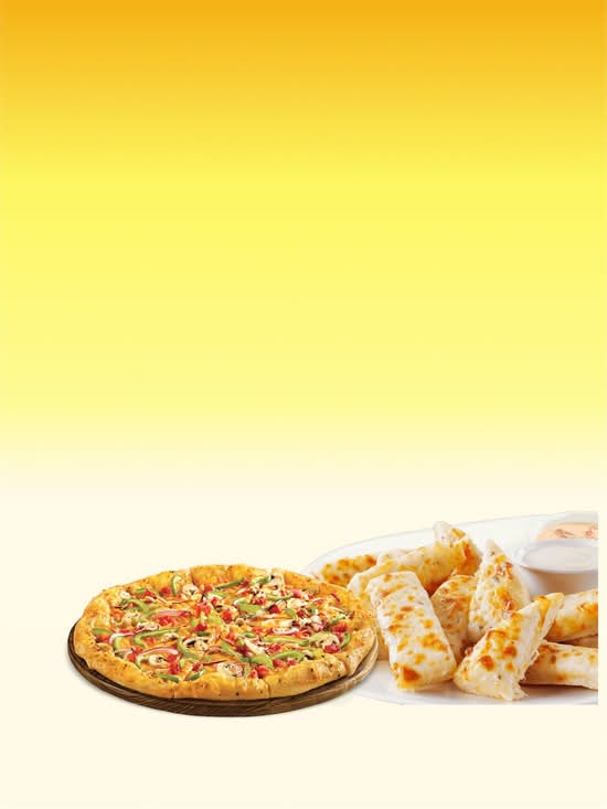 9'' 3 Toppings pizza, 9'' Garlic Finger combo