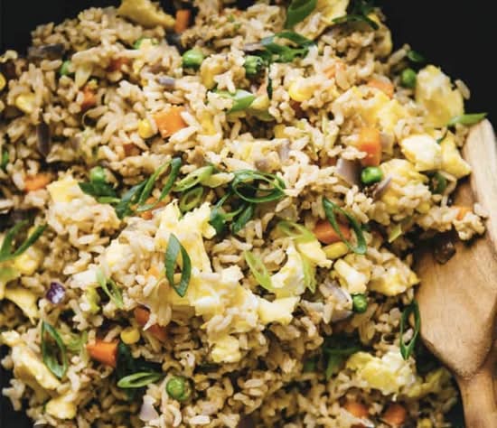 Egg Hakka fried rice.