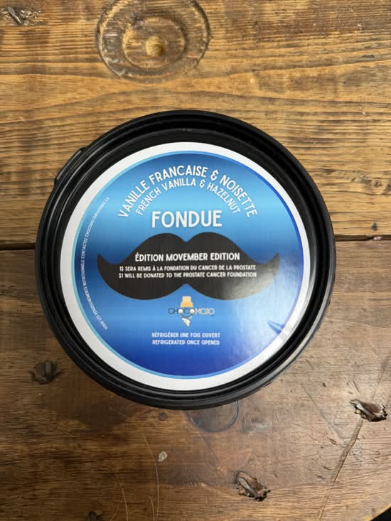 Fondue vanille française et noisette