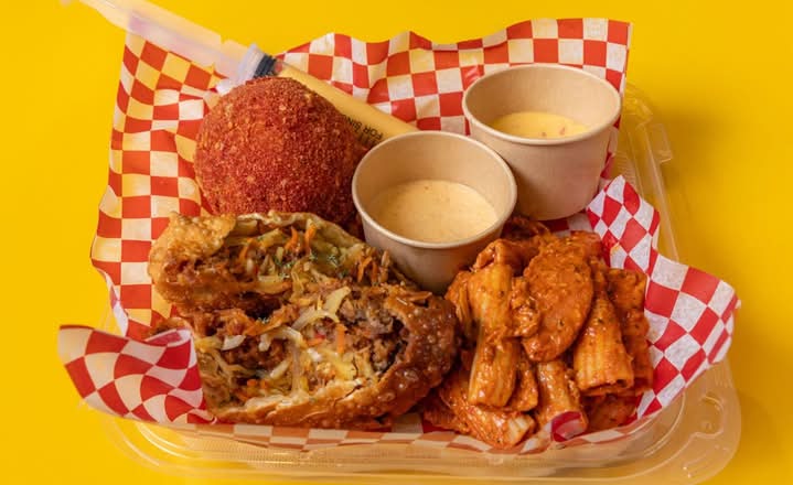 Boudin Ball (1) + Mini-Spicy + Eggroll (1)