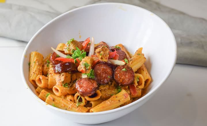Spicy Chicken Pesto & Chorizo Rigatoni