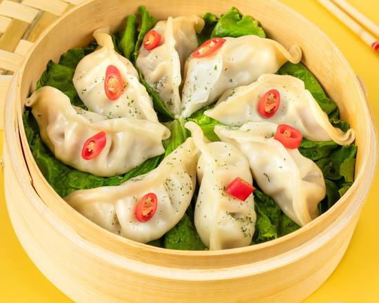 Steamed Chicken Momos (8 Pcs)
