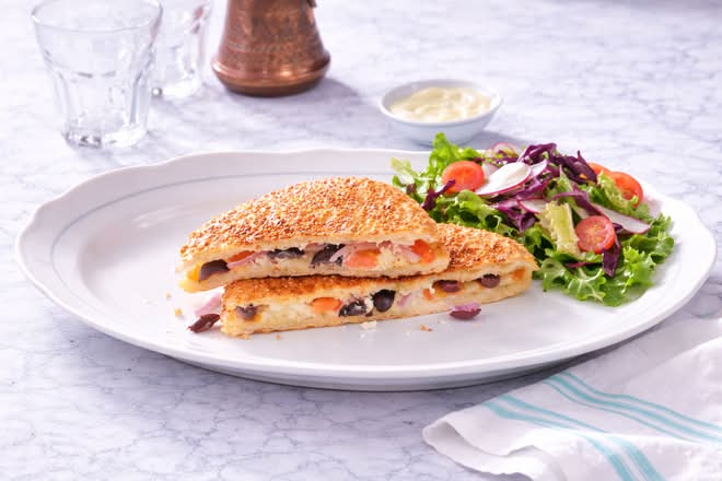 Feta & Kalamata Olives Grilled Sandwich