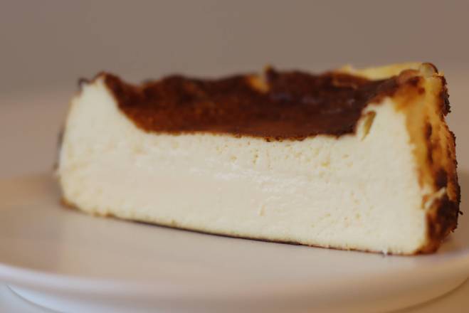 Original basque cheesecake slice