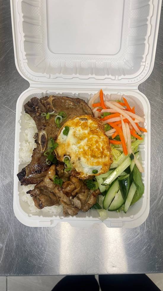 Pork Chop & Chicken Rice Platter