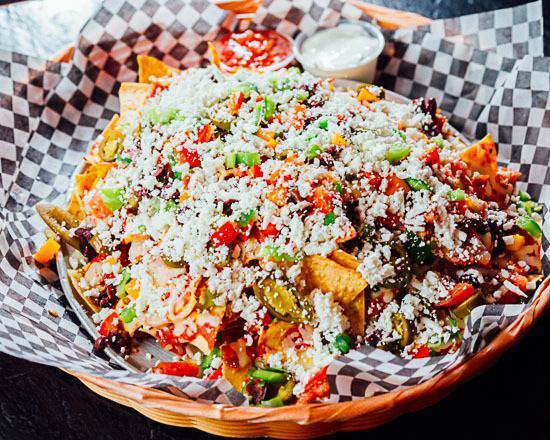 Salsa 'N' Cheese Nachos + Sautéed Mushrooms