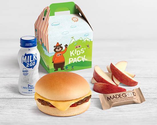Buddy Burger pour enfants avec du fromage cheddar / Buddy Burger Kids' Pack with Cheese