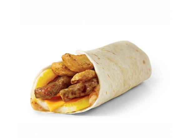 Wrap déjeuner avec saucisse / Sausage Breakfast Wrap (Cals: 620)