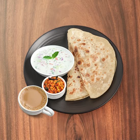Gobi Paratha(2pc) + Curd-Pickle + Team