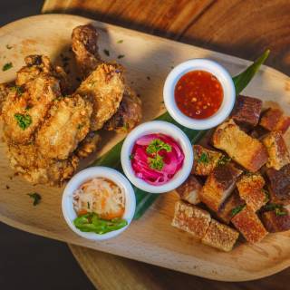Chicken Wings & Lechon Kawali