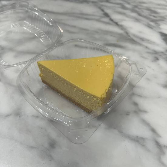 Mango cheesecake slice