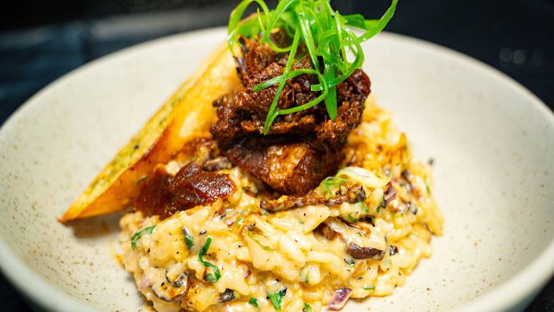Braised Beef and Wild Mushroom Risotto