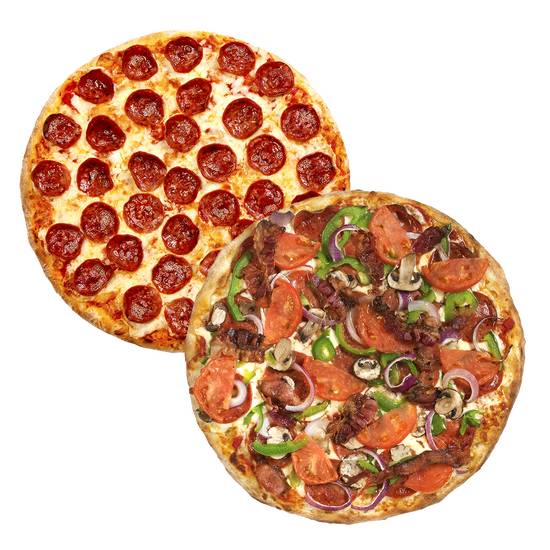 2 Large, 3-Topping Pizzas