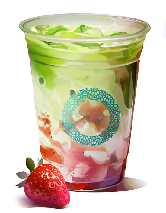 Iced Strawberry Matcha Latte