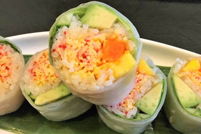 #90B. Rice Paper Spicy Crab Rice (5 pcs)