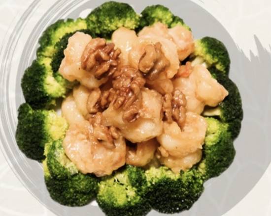 S12.Deep-Fried Shrimp with Grand Mariner Sauce and Candied Walnuts(12PCS)果汁虾