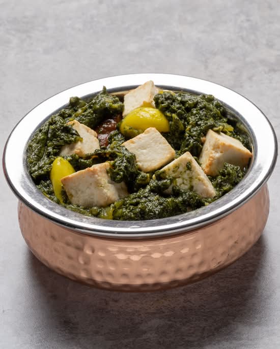 Palak Paneer+Rice+ Salad