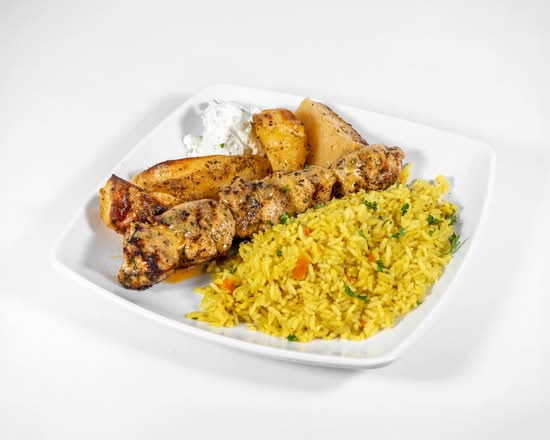 Chicken Souvlaki Dinner