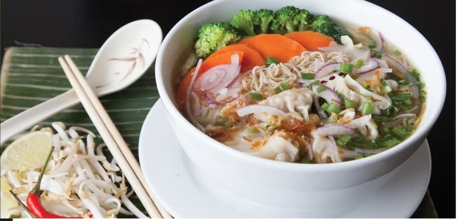 Egg or Rice Noodle Soup