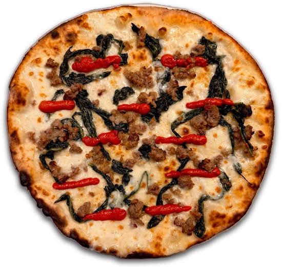 Cicoria & Salsiccia Romana Pizza