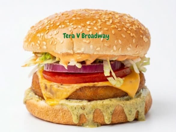 Hot Tangy Aloo Tikki Burger (Vegan)