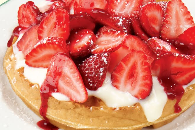 Gaufre aux fraises / Waffle with strawberries