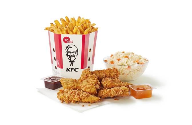 6 Piece Tenders Bucket and 2 Large Sides