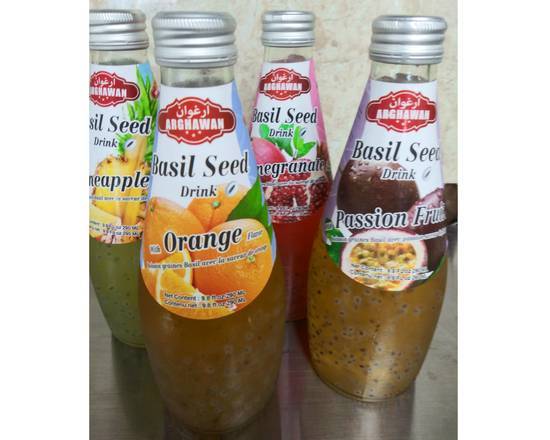 Basil Seed Drink Glass Bottle