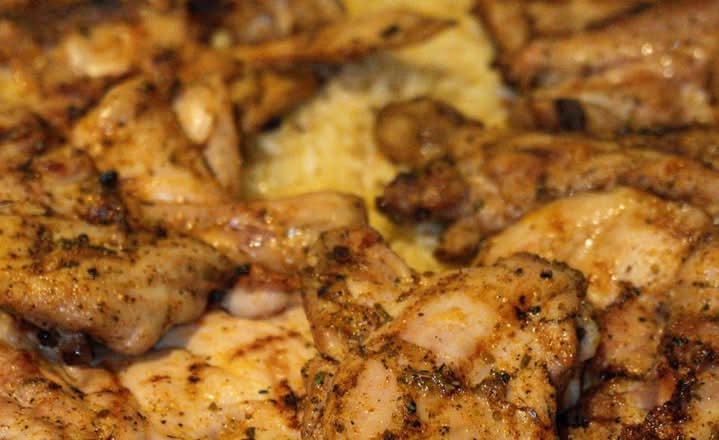 Family special(6-8 people) - 20 Greek Styled Grilled Chicken pieces + family sized French Fries or Rice