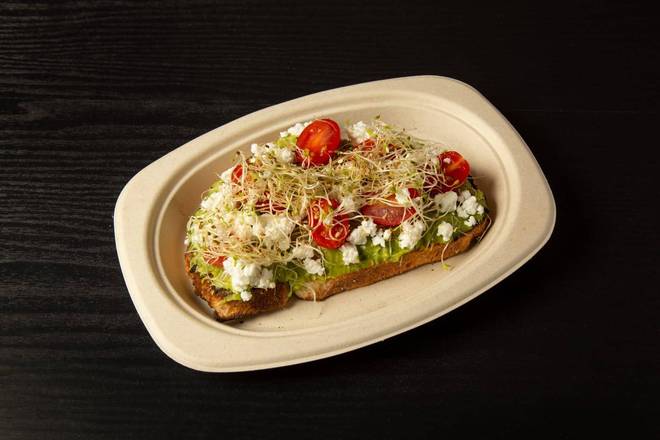 Avocado and Feta on Sourdough Toast (Toast À La Pâte Aigre À L’avocate)