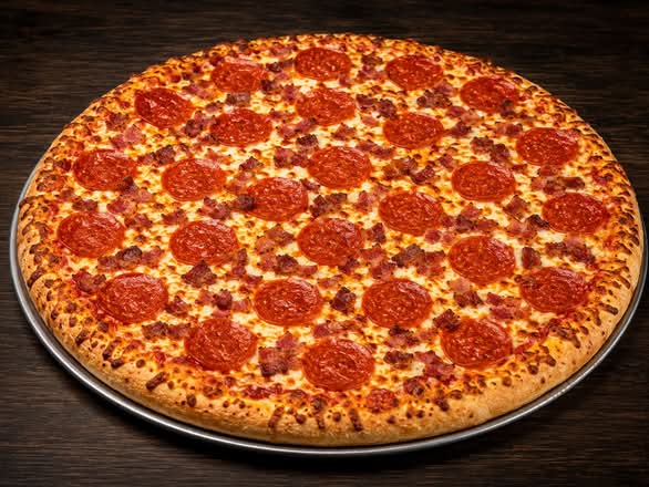Pizza Pepperoni Bacon Tranché / Sliced Bacon Pepperoni Pizza