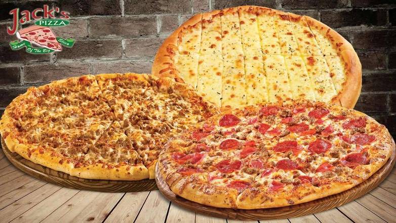 16" Pizza, 12" Garlic Fingers & Apps