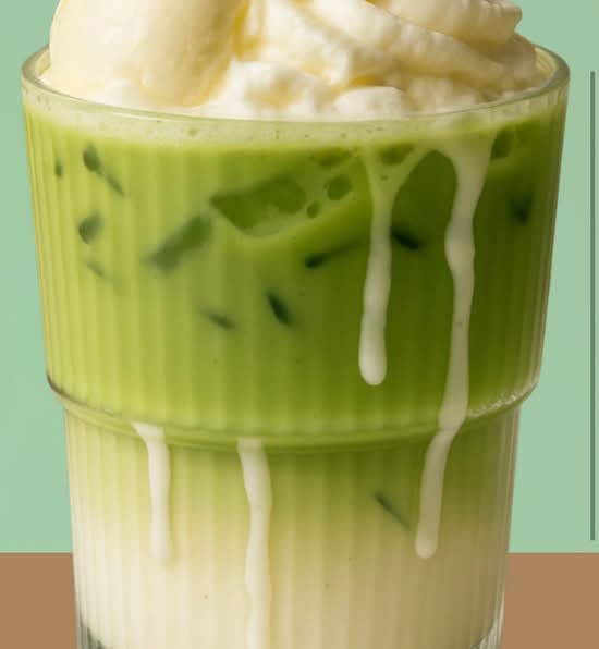 VANILLA ICE CREAM MATCHA LATTE