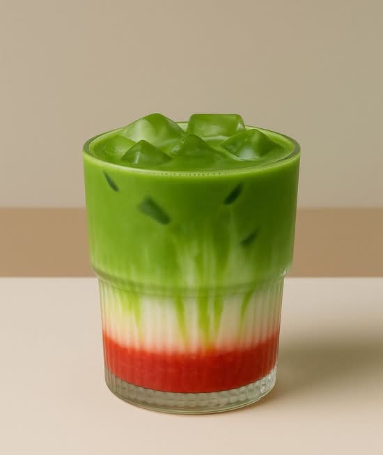 STRAWBERRY MATCHA LATTE