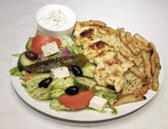 Assiette brochette de poulet / Chicken Skewer Plate