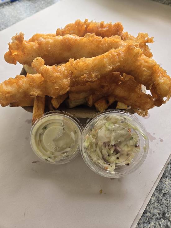 Crispy Battered Cod Fish Fingers with Fresh Cut Fries