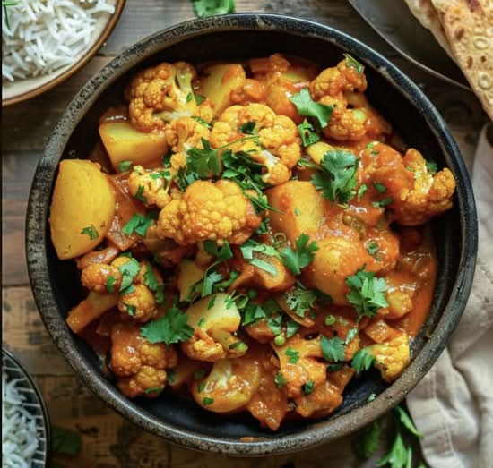 Aloo Gobhi + 2 Plain Parathas