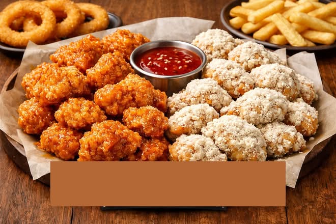 TOTALl 1+1  Half Chicken PACKED  in ONE BOX. Buy 1 Half Chicken, Get 1 Half Chicken Free .  Korean Honey Mustard + Sichuan Spicy(Mala)  Includes  total 3+3 Fried Dumplings