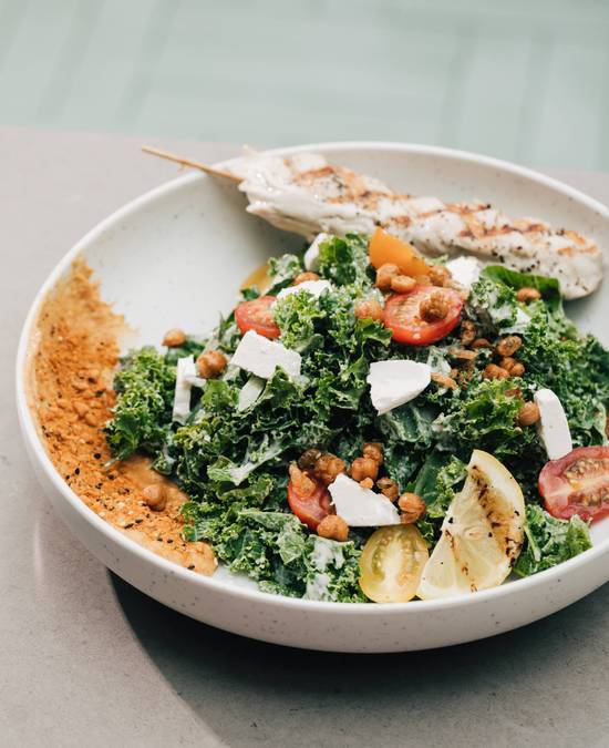 Kale Caesar with Blackened Chicken