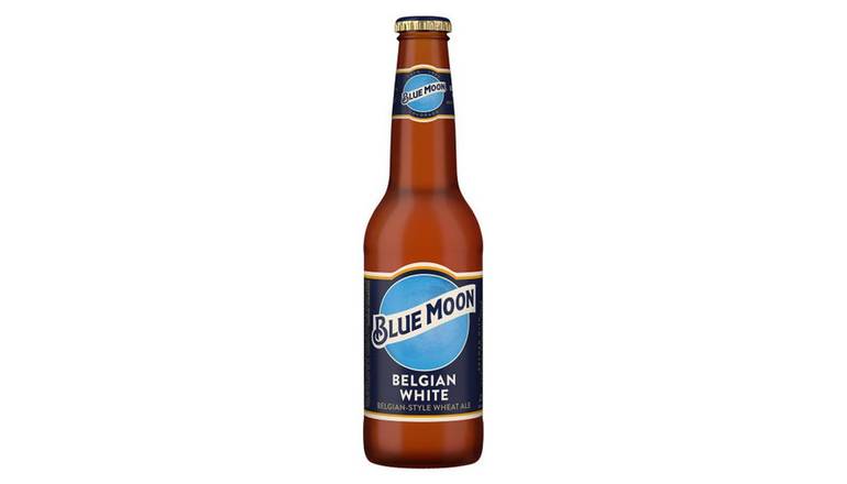 Belgian White Blue Mooon, 11.2 fl oz Glass Bottles, 5%25 ABV,  Beer