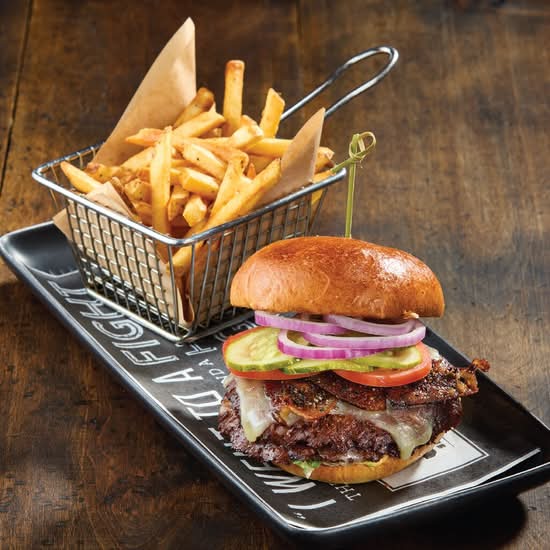 Maple Bacon & Cheddar Veggie Burger