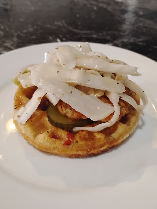 Mini Chicken and Waffle Slider