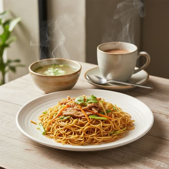 101. Shredded Pork and Preserved Vegetable Fried Vermicelli 炸菜肉絲炒米