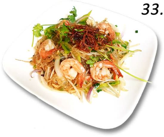 33. Stir fried seafood egg noodle