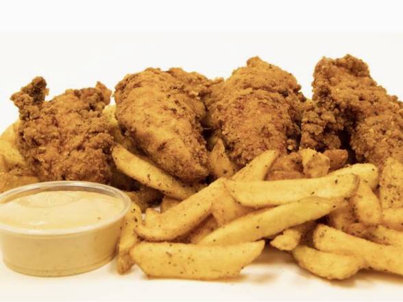 Mighty Chicken (4 Chicken Strips+Large Fries)