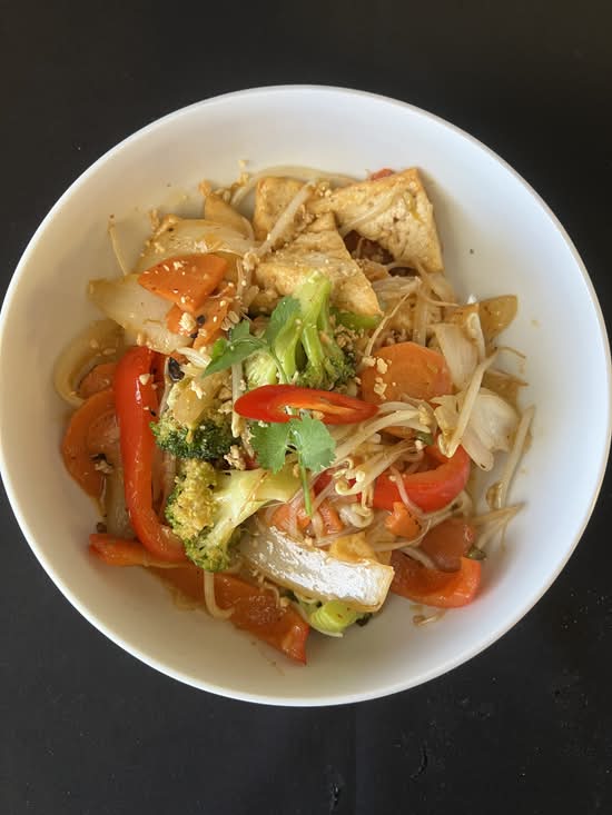 Pad Thaï tofu sauce cari–coco