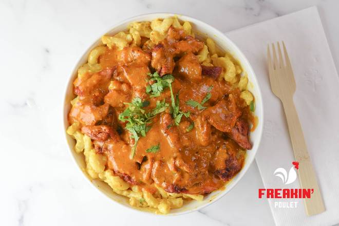 Butter Chicken Mac and Cheese (Macaroni Poulet Au Beurre)
