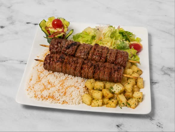 Plat brochette boeuf